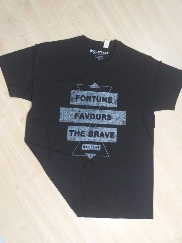 FORTUNE FAVOURS THE BRAVE Baby T-shirt - AmaderCart